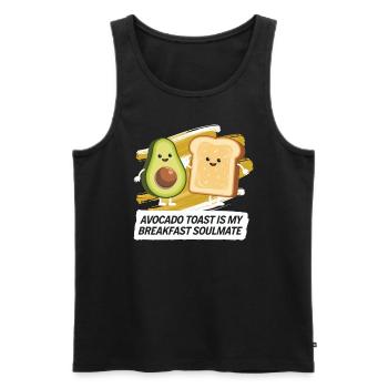 Avocado Toast Liebhaber Vegetarisches Essen Guacamole - Männer Premium Bio Tank Top - Schwarz - Vorne - Michal (187cm)