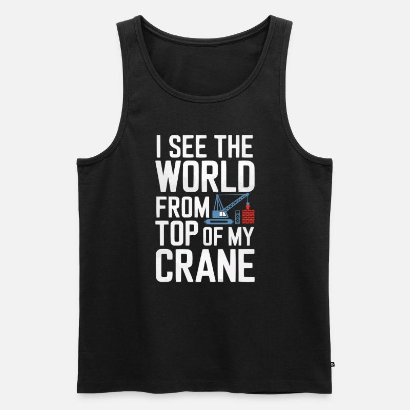 Beruf Kranführer Beruf Bauarbeiter - Männer Premium Bio Tank Top - Schwarz