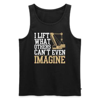 Crane Operator Job Profession Construction Worker - Men's Premium Organic Tank Top - black - Front - AI Model Male 178 light (178cm)