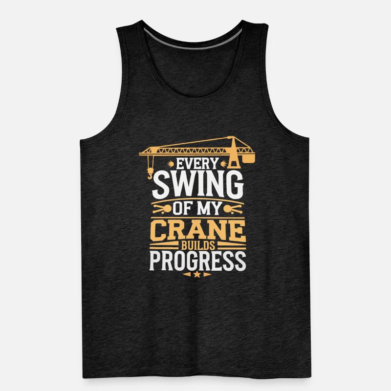 Beruf Kranführer Beruf Bauarbeiter Männer Premium Bio Tank Top
