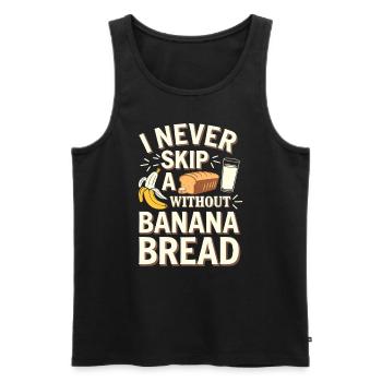 Banana Bread Eater Food Lover Breakfast Foodie - Men's Premium Organic Tank Top - black - Front - Michal (187cm)