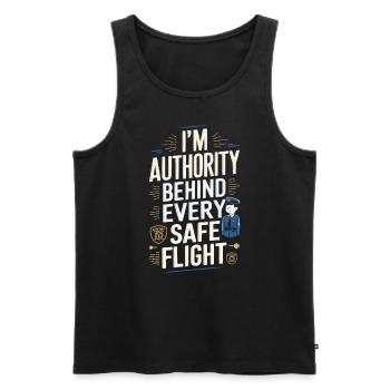 Flughafenpolizist Karriere in der Luftfahrt Job - Männer Premium Bio Tank Top - Schwarz - Vorne - AI Model Male 178 light (178cm)