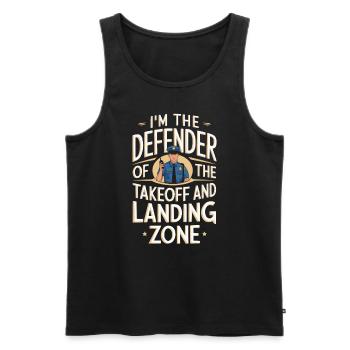 Airport Police Officer Aviation Careers Job - Men's Premium Organic Tank Top - black - Front - AI Model Male 178 light (178cm)