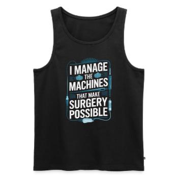 Anesthesia Technician Anesthesiologist Job - Men's Premium Organic Tank Top - black - Front - Michal (187cm)