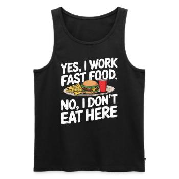 Drive Thru Operator Job Profession Fast Food - Men's Premium Organic Tank Top - black - Front - AI Model Male 178 light (178cm)