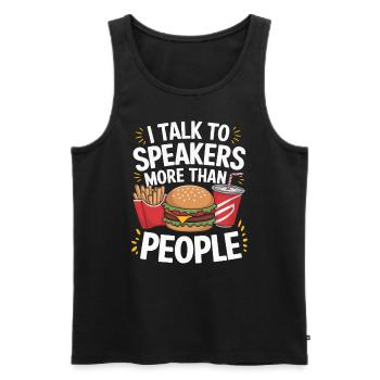 Drive Thru Operator Job Profession Fast Food - Men's Premium Organic Tank Top - black - Front - AI Model Male 178 light (178cm)