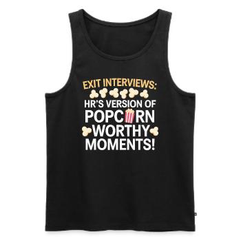 HR Manager Human Resource Employee Exit Interview - Men's Premium Organic Tank Top - black - Front - Michal (187cm)