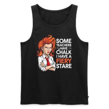 Rothaarige Erzieherin Ginger Hair Lehrer an der Schule - Männer Premium Bio Tank Top - Schwarz - Vorne - Michal (187cm)