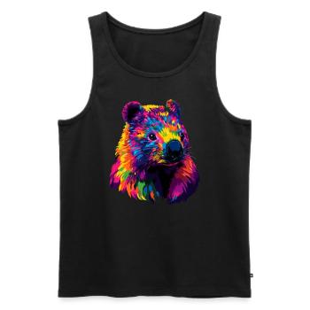 Wombat Australien Beuteltier Süßer Wombat - Männer Premium Bio Tank Top - Schwarz - Vorne - AI Model Male 178 light (178cm)
