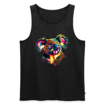 Koala Bear Australia Koala Bear Cute Koala Bears - Men's Premium Organic Tank Top - black - Front - AI Model Male 178 light (178cm)