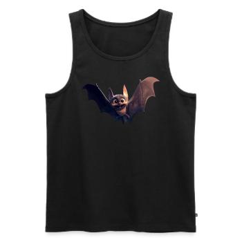 Fledermaus Flughund Vampir Bat Süße Fledemäuse - Männer Premium Bio Tank Top - Schwarz - Vorne - AI Model Male 178 light (178cm)