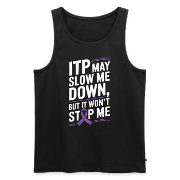 ITP Awareness Immune Thrombocytopenia Platelets - Men's Premium Organic Tank Top - black - Front - AI Model Male 178 light (178cm)