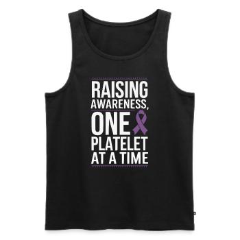ITP Awareness Immune Thrombocytopenia Platelets - Men's Premium Organic Tank Top - black - Front - AI Model Male 178 light (178cm)