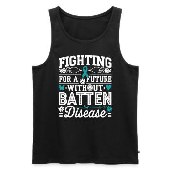Batten Disease Awareness Disease Disorder - Débardeur bio Premium Homme - noir - Devant - AI Model Male 178 light (178cm)