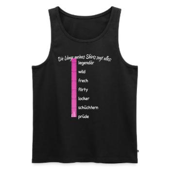 Party Länge Meines Shirts Sagt Alles Feiern JGA - Männer Premium Bio Tank Top - Schwarz - Vorne - Michal (187cm)