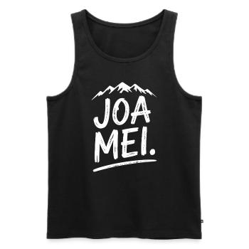 Joa Mei Bayerischer Sarkasmus Dialekt Egal Bayern - Männer Premium Bio Tank Top - Schwarz - Vorne - AI Model Male 178 light (178cm)