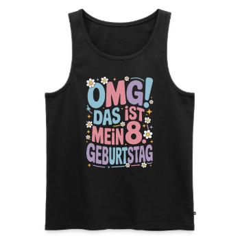 8. Geburtstag Mädchen Das Ist Mein 8. Geburtstag - Männer Premium Bio Tank Top - Schwarz - Vorne - Michal (187cm)