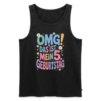 5. Geburtstag Mädchen Das Ist Mein 5. Geburtstag - Männer Premium Bio Tank Top - Schwarz - Vorne - AI Model Male 178 light (178cm)