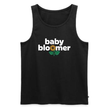Garten Baby Bloomer Gärtner Spruch Sonnenblumen - Männer Premium Bio Tank Top - Schwarz - Vorne - AI Model Male 178 light (178cm)