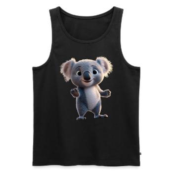 Koala Bear Australia Koala Bear Cute Koala Bears - Men's Premium Organic Tank Top - black - Front - AI Model Male 178 light (178cm)
