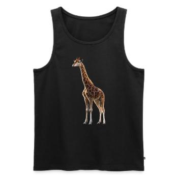 Girafe Afrique Amour Safari Nature sauvage Girafes mignonnes - Débardeur bio Premium Homme - noir - Devant - Michal (187cm)