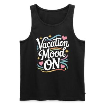 Vacation Mood On Summer Festival Travel Club Vacation - Men's Premium Organic Tank Top - black - Front - AI Model Male 178 light (178cm)