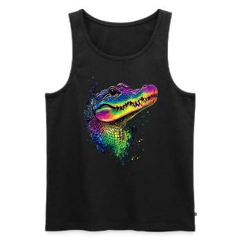 Crocodile Alligator Reptile Crocodile Love Crocodiles - Men's Premium Organic Tank Top - black - Front - Michal (187cm)