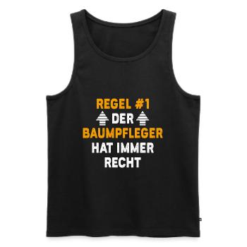 Baumpfleger Geschenk Geburtstag Spruch - Männer Premium Bio Tank Top - Schwarz - Vorne - AI Model Male 178 light (178cm)