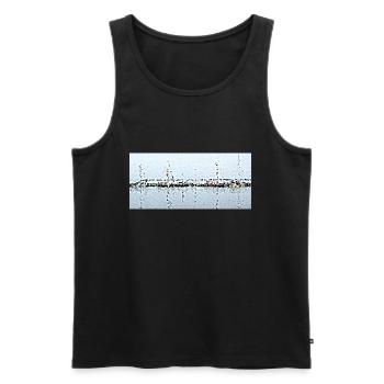 Boote und ihre Reflexion - Männer Premium Bio Tank Top - Schwarz - Vorne - AI Model Male 178 light (178cm)