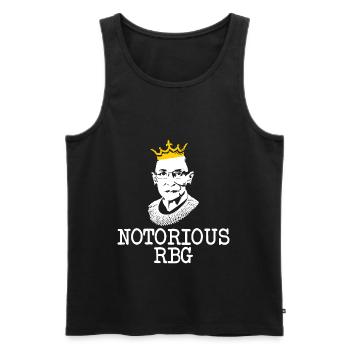 Notorious RBG Feministisches Geschenk - Männer Premium Bio Tank Top - Schwarz - Vorne - Michal (187cm)