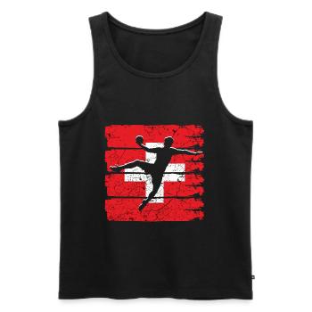 Équipe de Suisse de handball - Débardeur bio Premium Homme - noir - Devant - Michal (187cm)