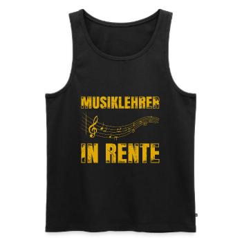 Musiklehrer In Rente Geschenk - Männer Premium Bio Tank Top - Schwarz - Vorne - Michal (187cm)