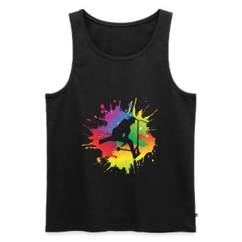 Scooter - Männer Premium Bio Tank Top - Schwarz - Vorne - AI Model Male 178 light (178cm)