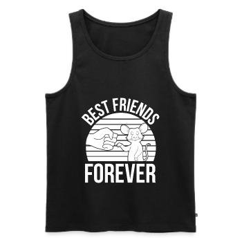 Beste Freunde für immer - Ratte Ratten Haustier - Männer Premium Bio Tank Top - Schwarz - Vorne - Michal (187cm)