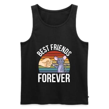 | rat as a pet Rat Rodents Gift Idea - Men's Premium Organic Tank Top - black - Front - AI Model Male 178 light (178cm)