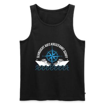 Sehnsucht Aufs Kreuzfahrt Schiff Urlaub - Männer Premium Bio Tank Top - Schwarz - Vorne - Michal (187cm)