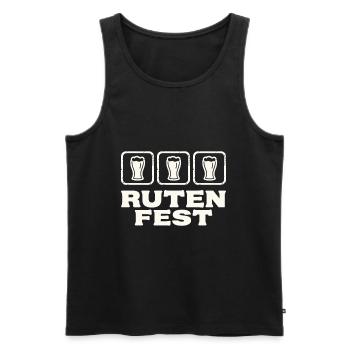 Rutenfest Ravensburg Bier Symbole - Männer Premium Bio Tank Top - Schwarz - Vorne - Michal (187cm)