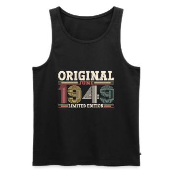 Legende Juni 1949 Jahrgang 1949 Geburtstag 1949 - Männer Premium Bio Tank Top - Schwarz - Vorne - Michal (187cm)