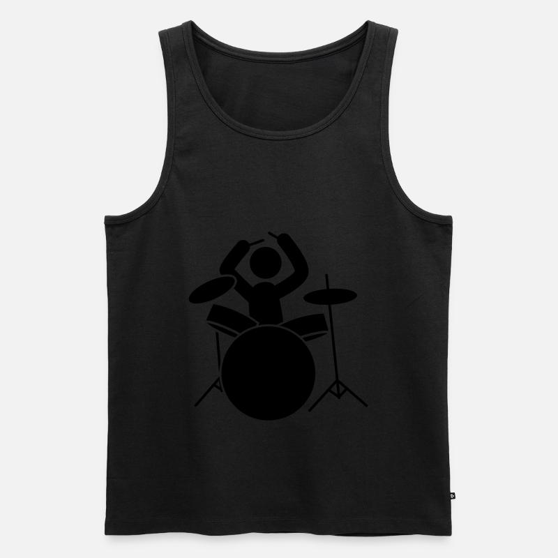 drummer icon schlagzeuger - Männer Premium Bio Tank Top - undefined