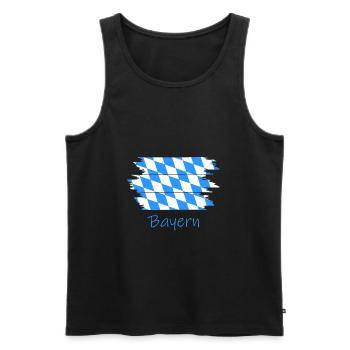 Bayern Flagge Bavaria bayern - Männer Premium Bio Tank Top - Schwarz - Vorne - Michal (187cm)