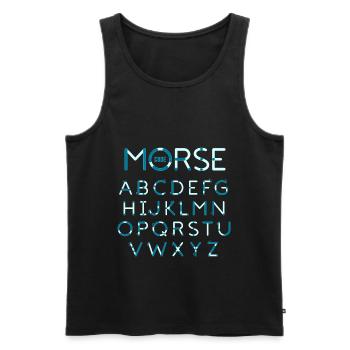 Morse Code Amateurfunker Funkamateur - Männer Premium Bio Tank Top - Schwarz - Vorne - Michal (187cm)