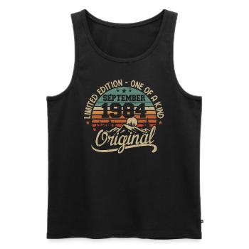 Birthday September 1984 Gift September 1984 - Men's Premium Organic Tank Top - black - Front - Michal (187cm)