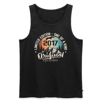 Original November 2017 Birthday November 2017 - Men's Premium Organic Tank Top - black - Front - Michal (187cm)