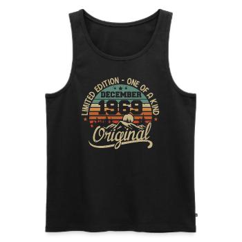 Original 56th Anniversary Gift, December 1969 - Men's Premium Organic Tank Top - black - Front - Michal (187cm)