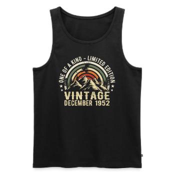 December 1952 - Excellent since December 1952 - Men's Premium Organic Tank Top - black - Front - Michal (187cm)
