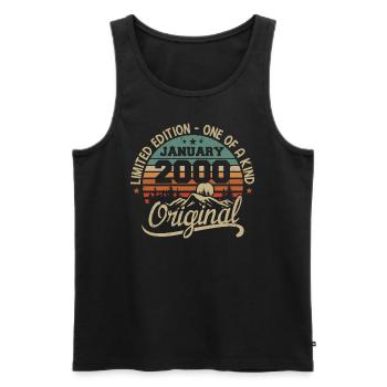 January 2000 I Birthdays Born In January 2000 - Men's Premium Organic Tank Top - black - Front - Michal (187cm)