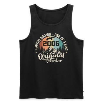 Birthday December 2006 - Gift December 2006 - Men's Premium Organic Tank Top - black - Front - Michal (187cm)