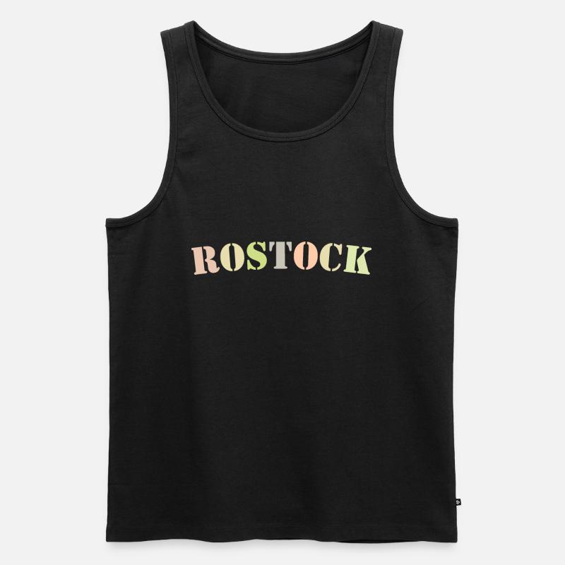 Rostock - Männer Premium Bio Tank Top - Schwarz