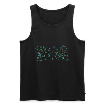 star - Men's Premium Organic Tank Top - black - Front - AI Model Male 178 light (178cm)
