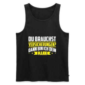 Versicherungsvertreter Für Versicherungsmakler Ver - Männer Premium Bio Tank Top - Schwarz - Vorne - Michal (187cm)
